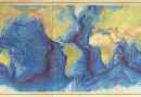 World ocean geographical maps close-up