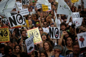 W madrycie odbył się tysiąc rajdu przeciwko corrida W madrycie odbył się tysiąc rajdu przeciwko corrida